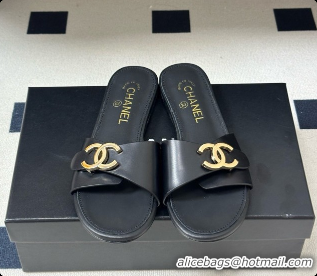 Unique Style Chanel Calfskin Mules G47558 Black 2026