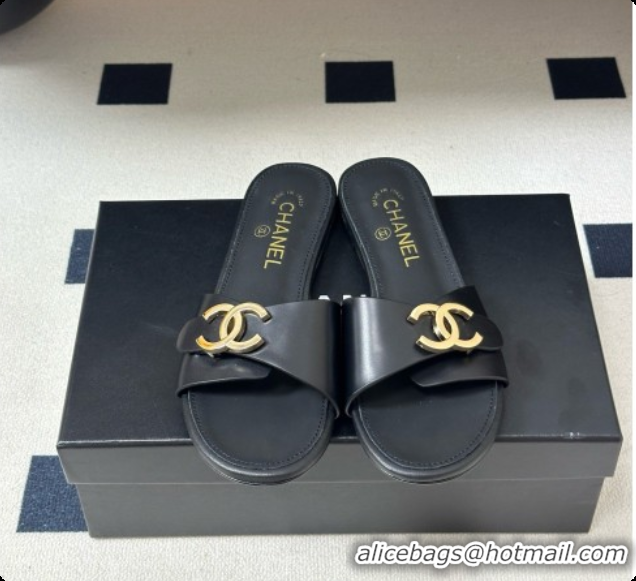 Unique Style Chanel Calfskin Mules G47558 Black 2026