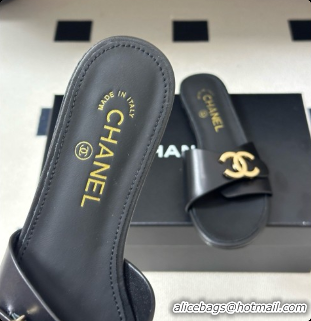 Unique Style Chanel Calfskin Mules G47558 Black 2026