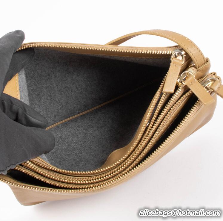 Top Grade Celine Large Trio Crossbody Bag In Lambskin C11954 Camel