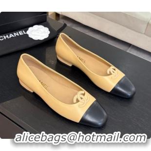 Popular Style Chanel Calfskin Ballet Flats G47478 Beige 2026
