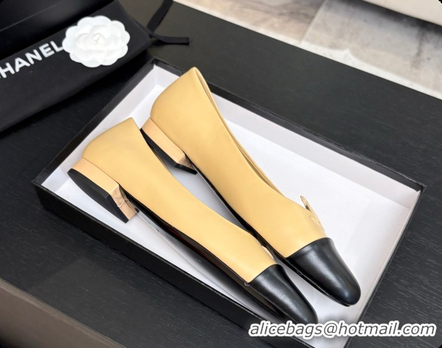 Popular Style Chanel Calfskin Ballet Flats G47478 Beige 2026