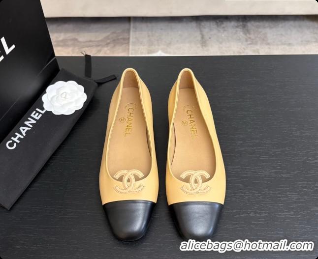 Popular Style Chanel Calfskin Ballet Flats G47478 Beige 2026