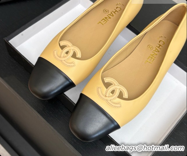 Popular Style Chanel Calfskin Ballet Flats G47478 Beige 2026