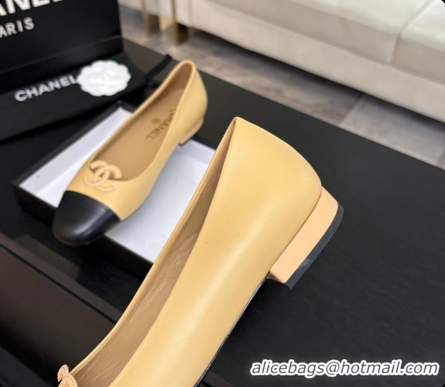 Popular Style Chanel Calfskin Ballet Flats G47478 Beige 2026