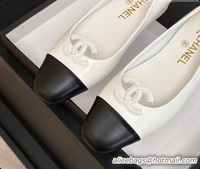 Sophisticated Chanel Calfskin Ballet Flats G47478 White 2026