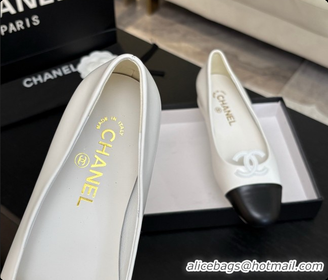 Sophisticated Chanel Calfskin Ballet Flats G47478 White 2026