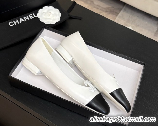 Sophisticated Chanel Calfskin Ballet Flats G47478 White 2026