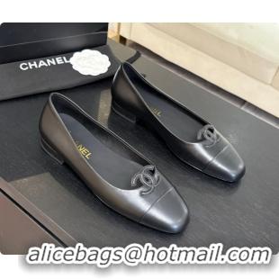 Purchase Chanel Calfskin Ballet Flats G47478 Black 2026
