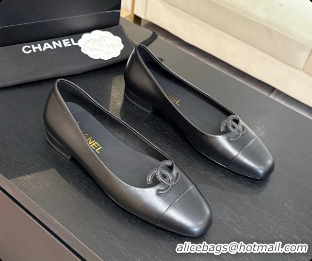 Purchase Chanel Calfskin Ballet Flats G47478 Black 2026