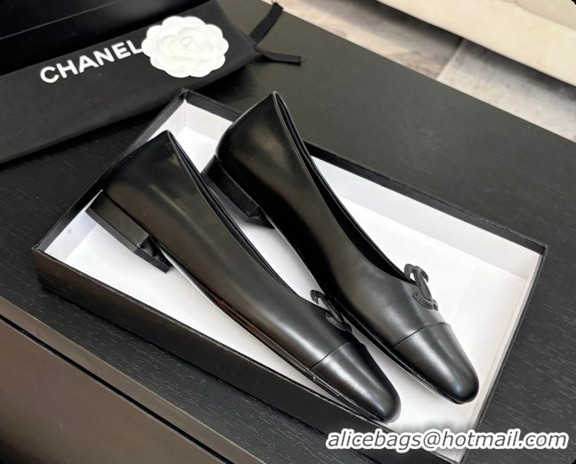 Purchase Chanel Calfskin Ballet Flats G47478 Black 2026