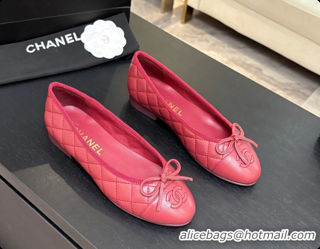 Most Popular Chanel Quilted Lambskin Ballet Flats Ballerinas G26250 Burgundy 2026