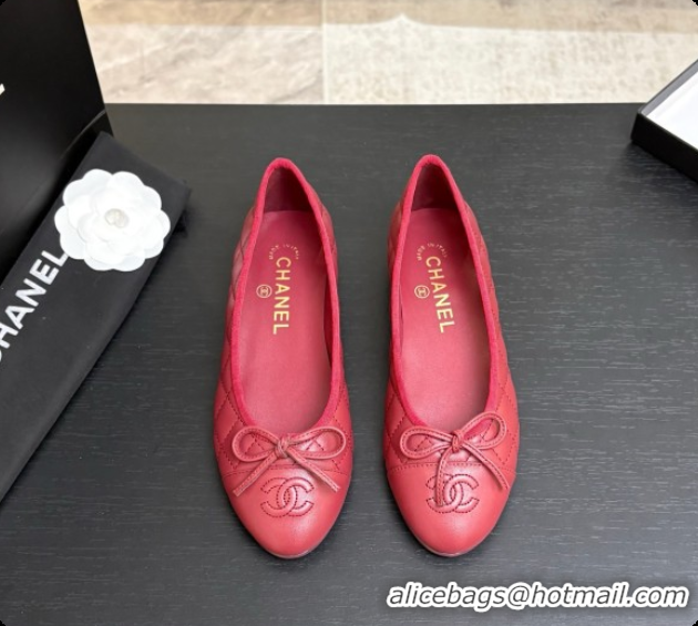Most Popular Chanel Quilted Lambskin Ballet Flats Ballerinas G26250 Burgundy 2026