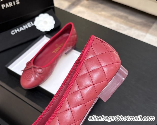 Most Popular Chanel Quilted Lambskin Ballet Flats Ballerinas G26250 Burgundy 2026