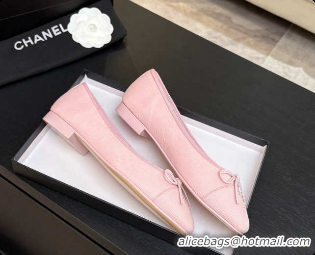 Luxurious Chanel Fabric Ballet Flats Ballerinas G26250 Pink 2026