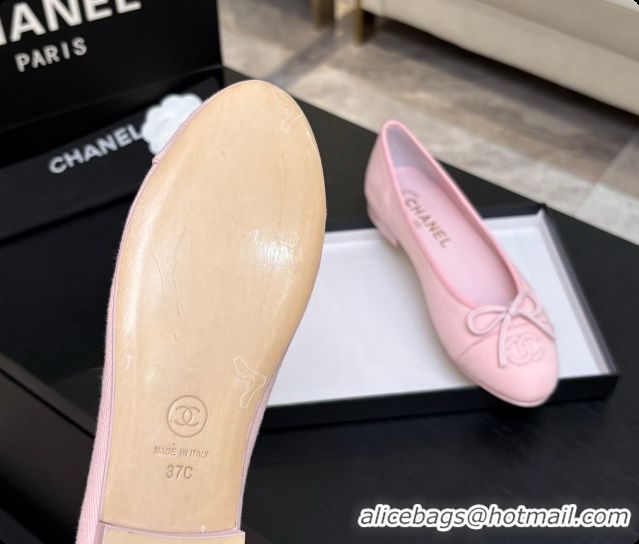 Luxurious Chanel Fabric Ballet Flats Ballerinas G26250 Pink 2026