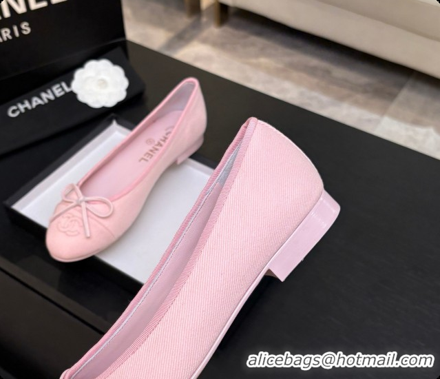 Luxurious Chanel Fabric Ballet Flats Ballerinas G26250 Pink 2026