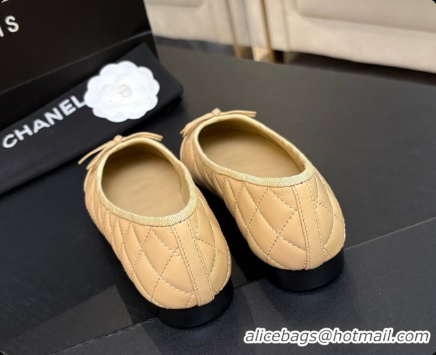 Pretty Style Chanel Quilted Lambskin Ballet Flats Ballerinas G26250 Beige 2026