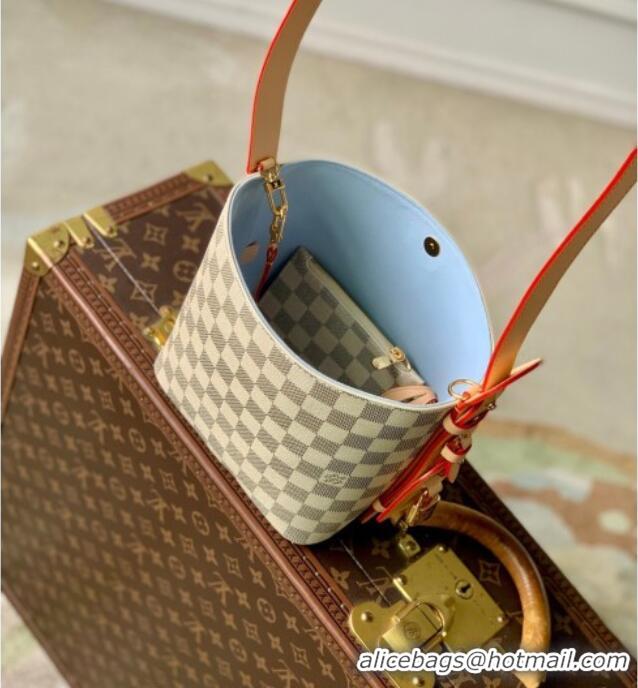 Buy Discount Louis Vuitton Damier Azur Canvas All In BB Bucket Bag N40855 2026