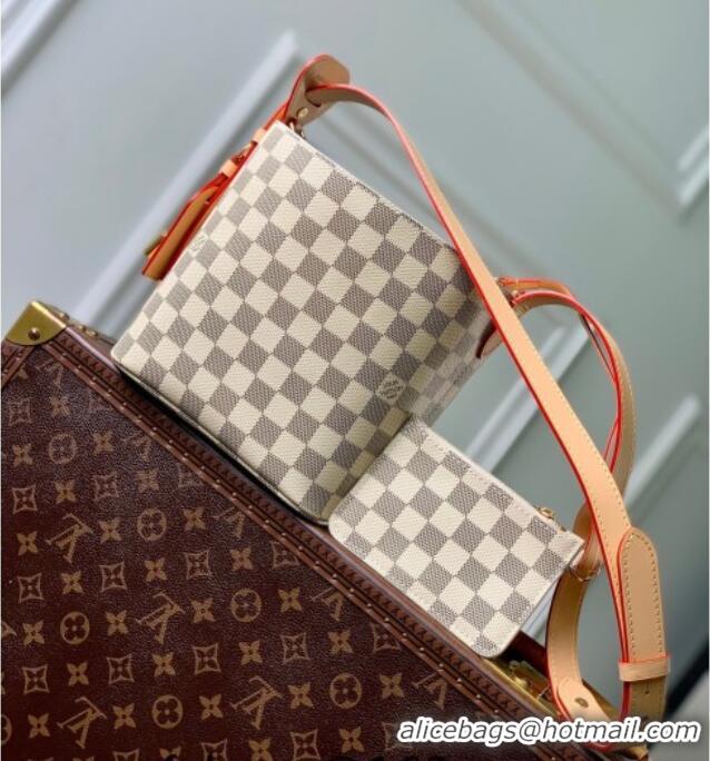 Buy Discount Louis Vuitton Damier Azur Canvas All In BB Bucket Bag N40855 2026
