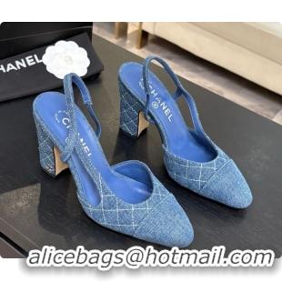 Discount Chanel Denim Slingbacks 9cm Heel G46859 Blue 02 2026
