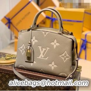 Top Grade Louis Vuitton Petit Palais Tote Bag in Bi-Color Monogram Leather M58914 Dove Grey/Cream 2026