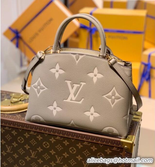 Top Grade Louis Vuitton Petit Palais Tote Bag in Bi-Color Monogram Leather M58914 Dove Grey/Cream 2026