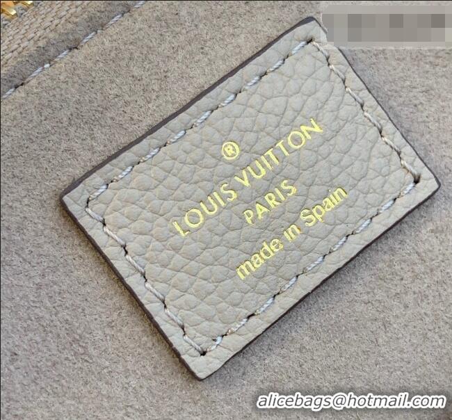 Top Grade Louis Vuitton Petit Palais Tote Bag in Bi-Color Monogram Leather M58914 Dove Grey/Cream 2026