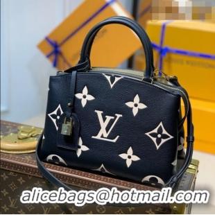 Trendy Design Louis Vuitton Petit Palais Tote Bag in Bi-Color Monogram Leather M58913 Black/Beige 2026
