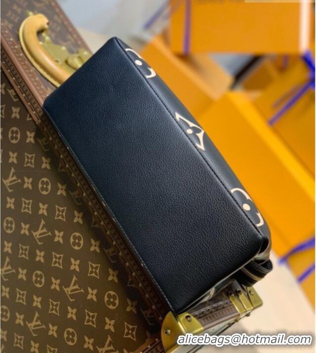 Trendy Design Louis Vuitton Petit Palais Tote Bag in Bi-Color Monogram Leather M58913 Black/Beige 2026