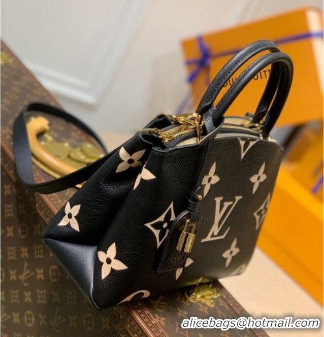 Trendy Design Louis Vuitton Petit Palais Tote Bag in Bi-Color Monogram Leather M58913 Black/Beige 2026