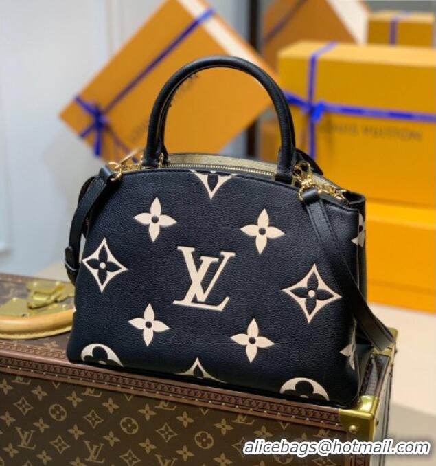 Trendy Design Louis Vuitton Petit Palais Tote Bag in Bi-Color Monogram Leather M58913 Black/Beige 2026