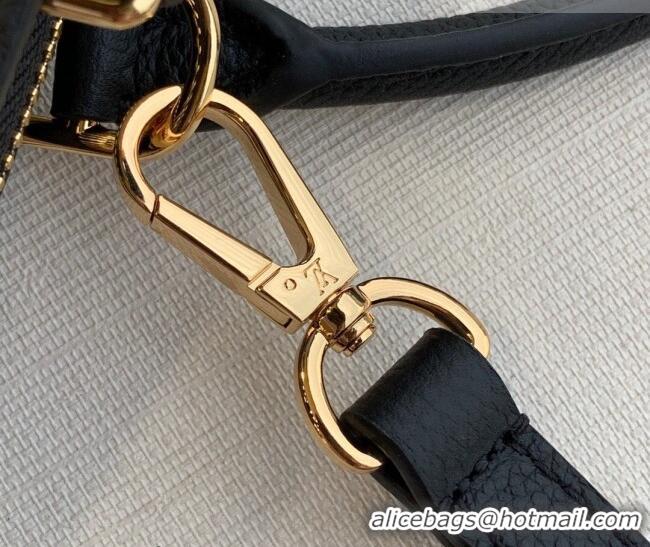 Good Quality Louis Vuitton Petit Palais Large Tote Bag in Monogram Leather M45842 Black/Beige 2026