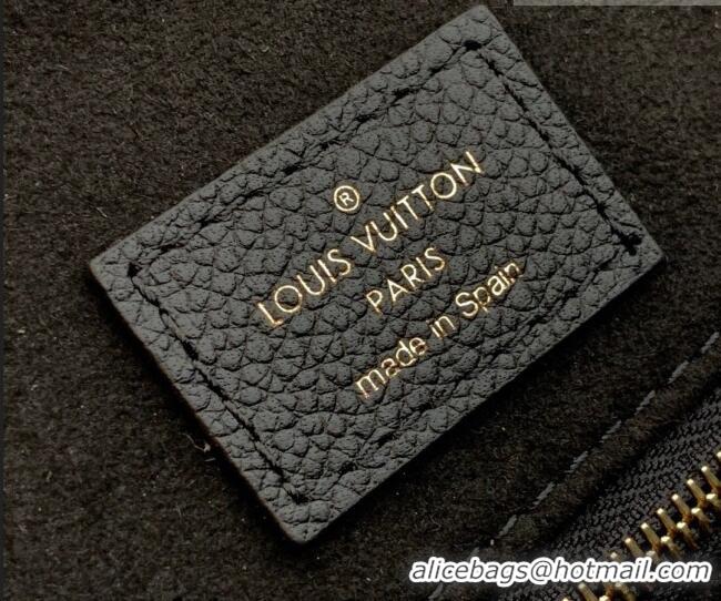 Good Quality Louis Vuitton Petit Palais Large Tote Bag in Monogram Leather M45842 Black/Beige 2026