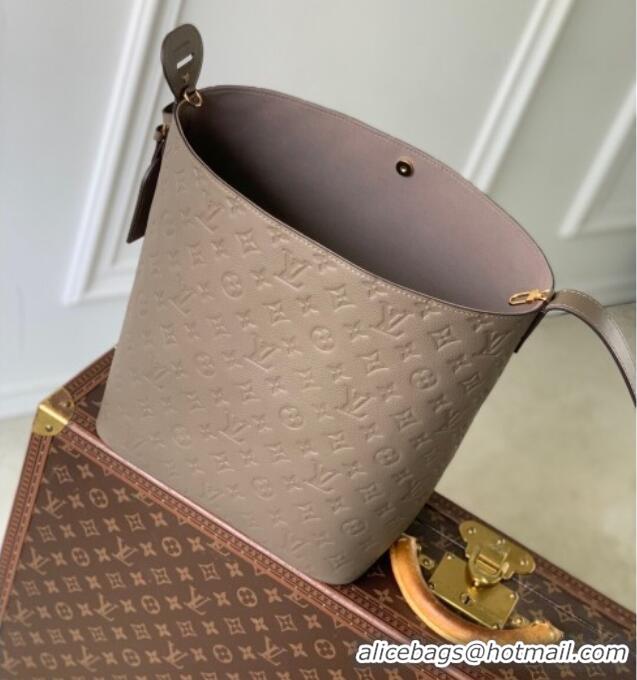 Best Price Louis Vuitton All In GM Bucket Bag in Smoke Grey Grained Monogram Leather M25823 2026