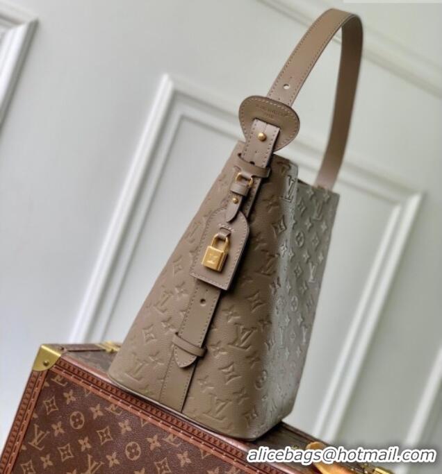 Best Price Louis Vuitton All In GM Bucket Bag in Smoke Grey Grained Monogram Leather M25823 2026