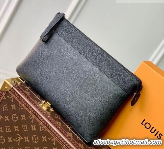 Well Crafted Louis Vuitton Pochette Voyage Souple Pouch in Monogram Midnight Canvas M26741 2026