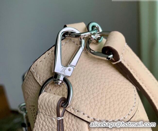 Big Discount Louis Vuitton All Around PM Bag in Perforated Mahina Leather M27336 Beige 2026