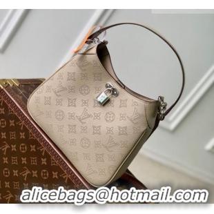 Top Grade Louis Vuitton All Around PM Bag in Perforated Mahina Leather M27336 Galet Grey 2026