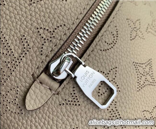 Top Grade Louis Vuitton All Around PM Bag in Perforated Mahina Leather M27336 Galet Grey 2026
