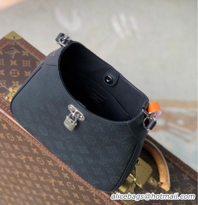 Well Crafted Louis Vuitton All Around PM Bag in Perforated Mahina Leather M27336 Black 2026