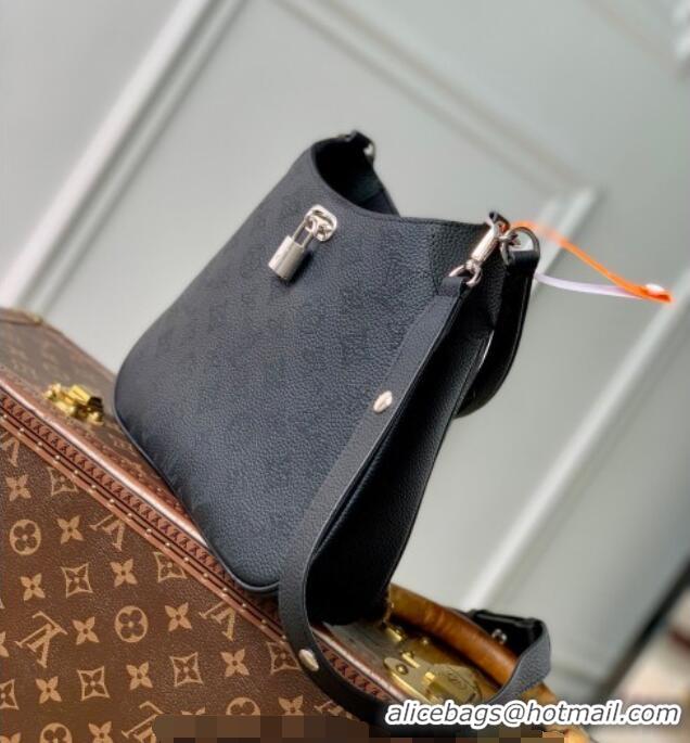Well Crafted Louis Vuitton All Around PM Bag in Perforated Mahina Leather M27336 Black 2026