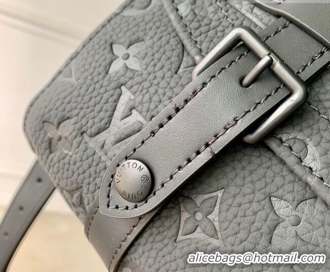 Top Grade Louis Vuitton Mens Christopher Messenger Bag in Black Taurillon Monogram Leather M28324 Black 2026