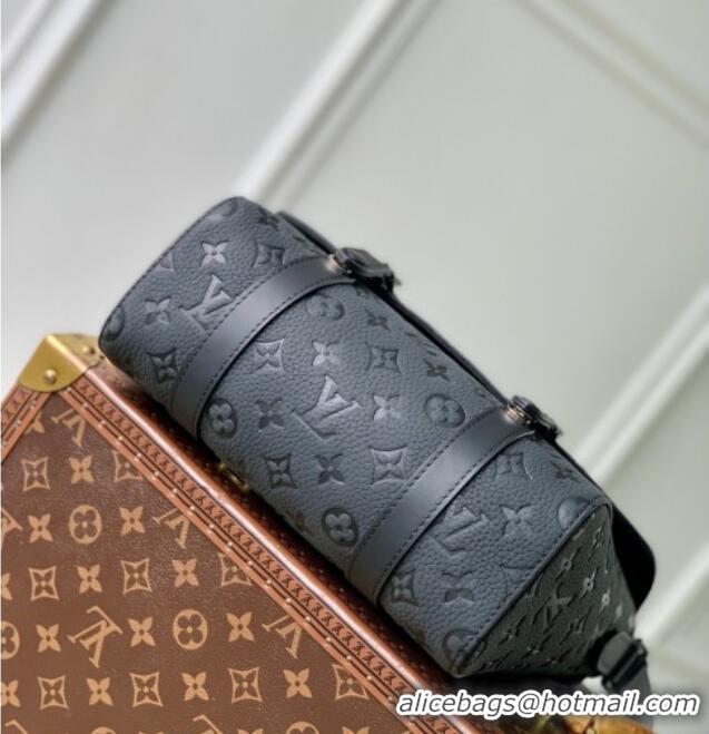 Top Grade Louis Vuitton Mens Christopher Messenger Bag in Black Taurillon Monogram Leather M28324 Black 2026
