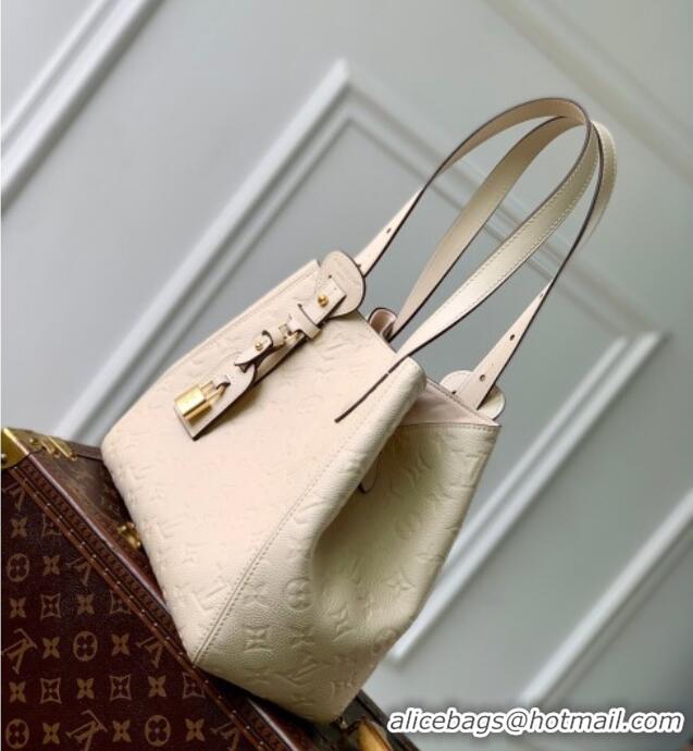 Best Price Louis Vuitton All In One PM Tote Bag in Crème White Monogram Leather M29337 2026