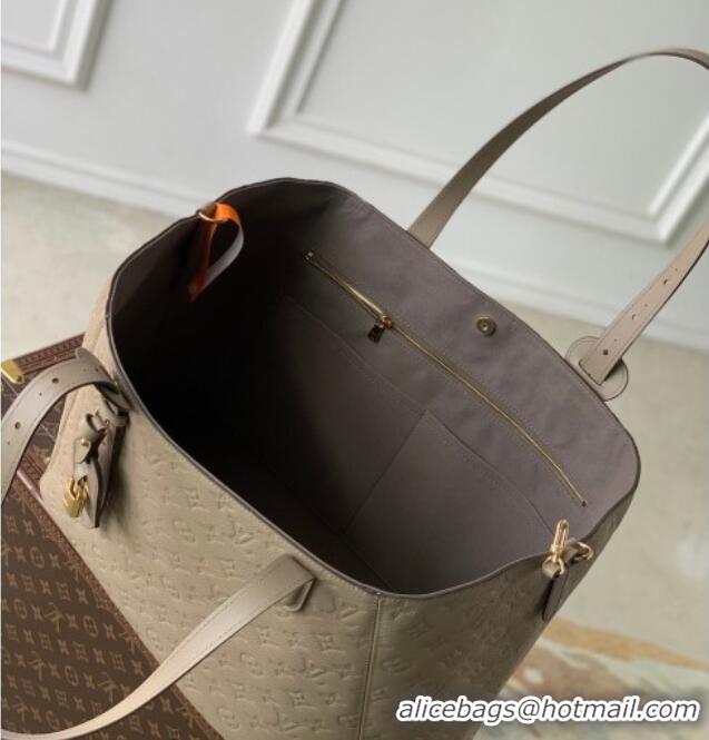 Trendy Design Louis Vuitton All In One MM Tote Bag in Tourterelle Grey Monogram Leather M25889 2026