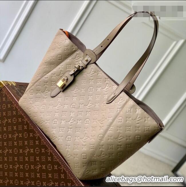 Trendy Design Louis Vuitton All In One MM Tote Bag in Tourterelle Grey Monogram Leather M25889 2026