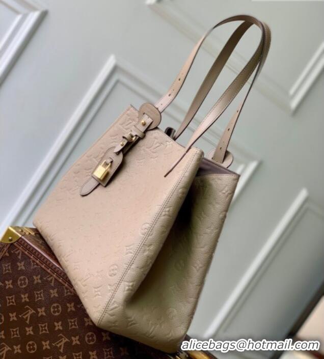 Trendy Design Louis Vuitton All In One MM Tote Bag in Tourterelle Grey Monogram Leather M25889 2026