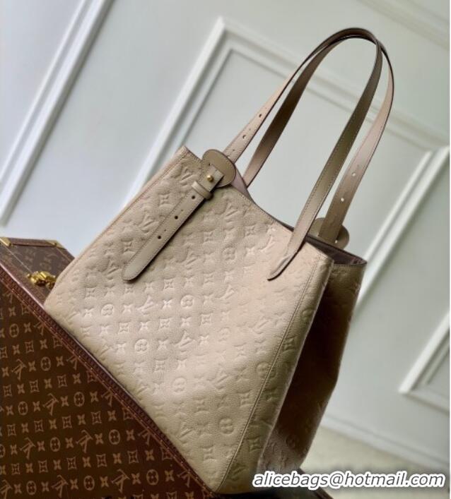 Trendy Design Louis Vuitton All In One MM Tote Bag in Tourterelle Grey Monogram Leather M25889 2026