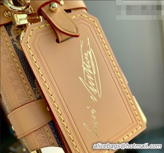 Well Crafted Louis Vuitton Side Trunk MM Bag in Dark Chocolate Monogram Origine Ebene M28386 2026